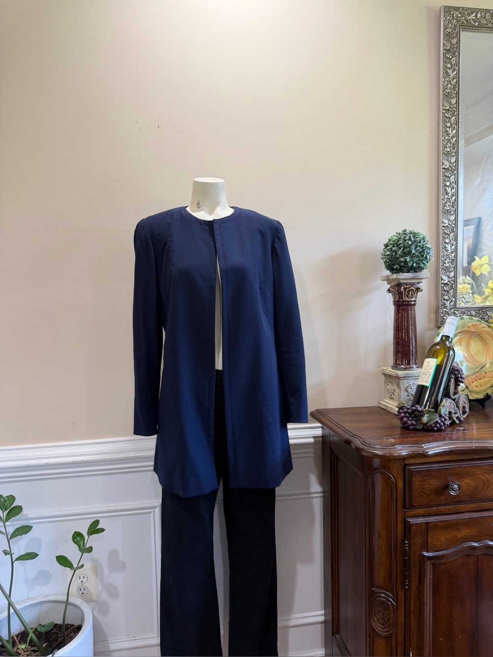 Lafayette New York 149 Wool Longline Blazer Jacket